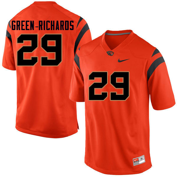 Men #29 Myles Green-Richards Oregon State Beavers College Football Jerseys Sale-Orange